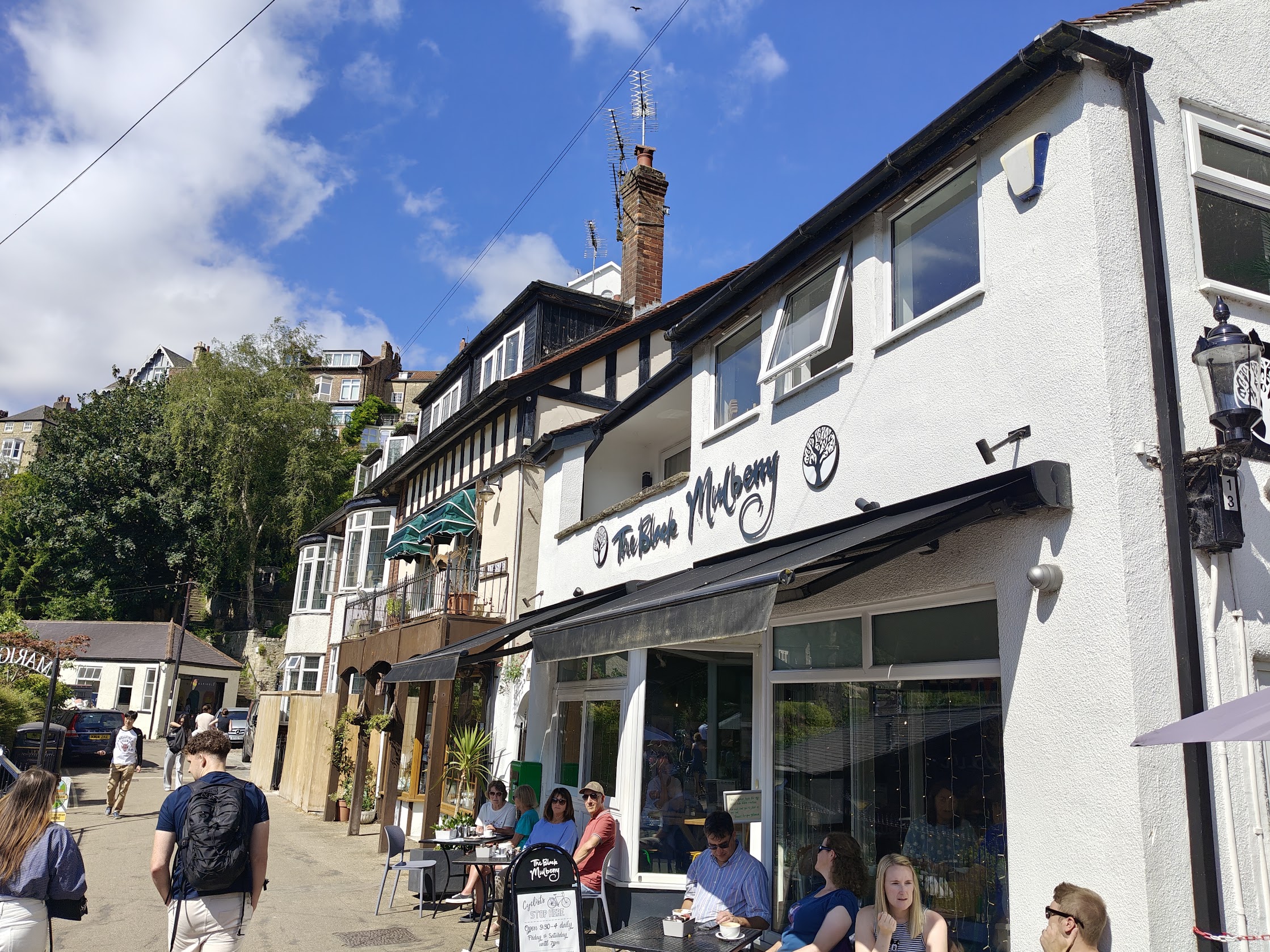 The Black Mulberry café on the riverfront in Knaresborough